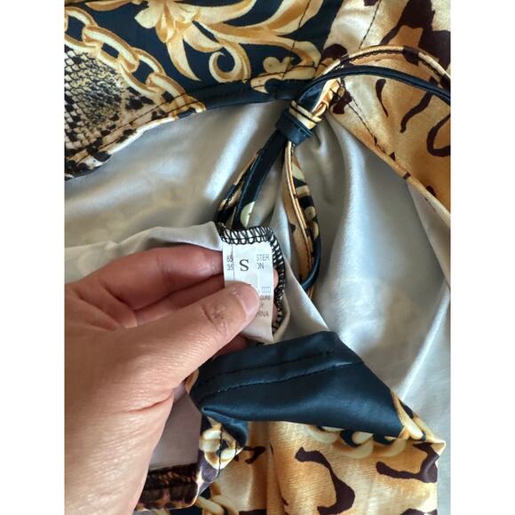 Leopard & Chain Print Drawstring Dress size S - Picture 6 of 6